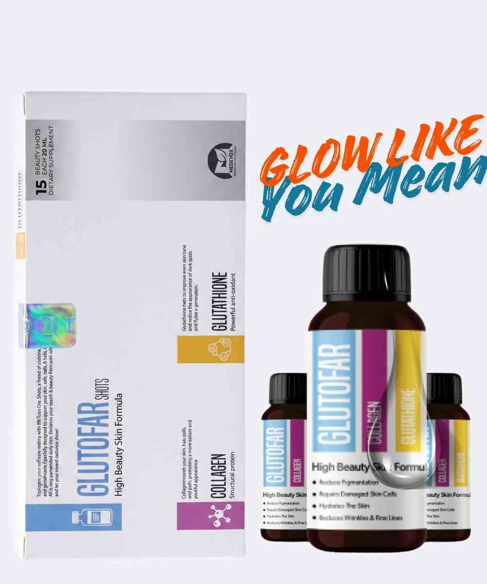 Medevox Glutofar Shots High Beauty Skin Formula front pack
