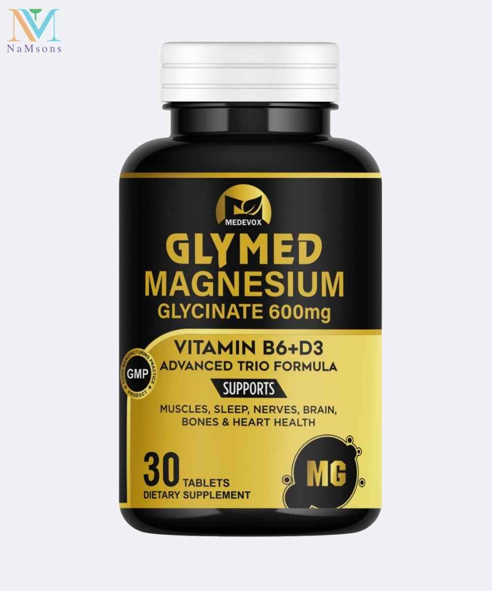 Medevox GlyMed Magnesium Glycinate composition with vitamin d3 and vitamin b6