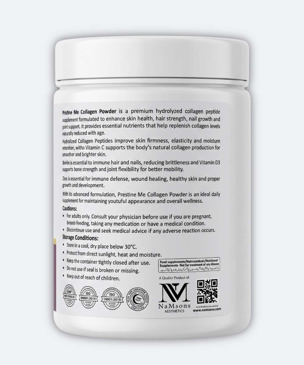 NaMsons Prestine Me Collagen Powder with Vitamin C, Biotin, Vitamin D3 & Zinc for Skin, Hair, Nails & Joints-300g 2 NaMsons Prestine Me Collagen Powder benefits for skin hair nails and joints